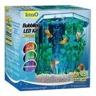 Kit Aquário Tetra Bubbling LED 3,8L Hexagonal com Luz