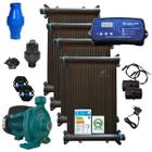 Kit Aquecedor Solar Piscina 16 Placas 3m + Kit Completo - TS SOLAR