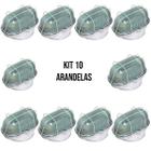 Kit Arandela Externa 60w 110/220v Branco Parede Chão ou Teto - 10 unidades