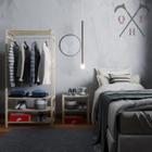 Kit Arara Reforçada De Quarto Simples Em Oferta Multiuso e Aparador Multifuncional Expositor Escorrer Para Objetos Moderno