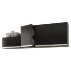 Kit Área de Serviço e Lavanderia com 02 Armários Aéreo 120cm e 80cm 100% MDF Preto - Desk Design