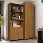 Kit Armários para Escritório Semi Aberto 2 Portas e Armário Alto com Chave