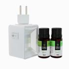 kit aromatizador branco resina mais 2 essencia bamboo e capim limao mixx aromas