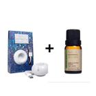 Kit Aromatizador De Ambientes Portátil Usb Com Led + Óleo Essencial de Tea Tree (Melaleuca) 10 ml