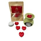 Kit Aromatizador Rechaud + Wax Melts + Vela Rechaud Lar Fresh - Verde