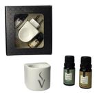 Kit Aromatizador Via Aroma Porcelana + 2 Essências