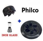 Kit Arraste Motor e Copo Liquidificador Philco Inox Glass