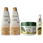 Kit Arvensis Tec Oil Sh Cond + Masc Reconstrução + Argan