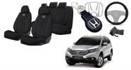 Kit Assentos Personalizados Tecido CRV 12-18 + Volante + Chaveiro