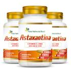 Kit Astaxantina + Vitamina A + Vitamina E + Zinco 500mg 3 Potes 60 Capsulas Cada - Flora Nativa