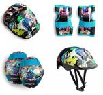 Kit atrio Infantil ES200 monstro capacete luva joelheira