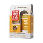 Kit australian gold (protetor solar gel creme corporal fps50 200g / facial fps50 50g
