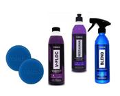 Kit Automotivo Cera Blend Shampoo V-floc Restaurax Plástico