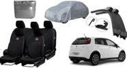 Kit Automotivo Punto 17-20 com Capa de Couro, Capa de Cobertura e Limpador