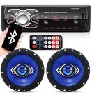 Kit Automotivo Radio Usb Bluetooth Falante Hurricane 6 polegadas