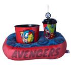 Kit Avengers Vingadores Balde Pipoca Copo Almofada Marvel Disney