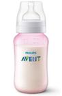 Kit Avent Classic+ 3 Mamadeiras Rosa 125, 260, 330ml Philips Avent