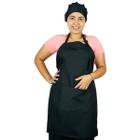 Kit Avental Oxford + Touca Gorro Cozinheira Padaria Cozinha