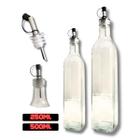 Kit Azeite Azeiteiro Dosador Aço Inox Vinagreiro 250ml/500ml