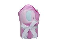 Kit baby 1 toalha c/ capuz + 3 toalha de boca elefante rosa - CAMESA