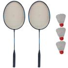 Kit Badminton 2 Raquetes + 3 Petecas + Bolsa Completo ul