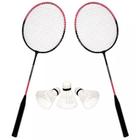 Kit Badminton 2 Raquetes + 3 Petecas Com Bolsa Star Sport - Art House