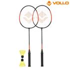 Kit Badminton Completo 2 Raquetes e 2 Petecas Vollo