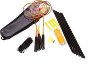 Kit badminton vollo 4 raq. 3 petecas de nylon rede e sup.