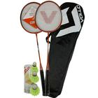 Kit Badminton Vollo VB002 2 Raquetes 3 Petecas e Raqueteira