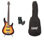 Kit Baixo Land Elétrico 3 Tone Sunburst Lb3-4 3Ts+Acessórios