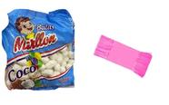 Kit Bala de Coco 600gr + Papel de seda Rosa 48un p/ embalar