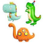 Kit Balão Dinossauro 4D Gigante Metalizado Baby 3 Unidades - NC Toys