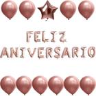 Kit Balão Metalizado Feliz Aniversário Festa Namorado 27 Pçs - Rio Tijucas