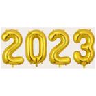 Kit Balão Metalizado Grande Numero 2024 Ano Novo - 70CM