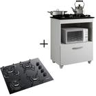 Kit Balcão Cooktop Itatiaia com 1 Porta e Fogão Cooktop 4 Bocas