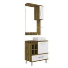 Kit Balcão Gabinete e Espelheia Mdf/mdp 70cm Florença Branco Cartagena Moveis Sander