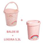 Kit Balde + Lixeira Infantil Plasútil Barato - Plasutil