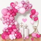 Kit Balloon Garland Arch Amandir Pink 153 unidades com 18 12 10 5 polegadas