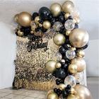 Kit Balloon Garland Arch Beliueyes Black Gold 121 unidades