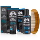 Kit Balm Hidratante Shampoo Pente Curvo Para Barba Robusta