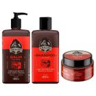 Kit Balm Shampoo 120g e Pasta Cabelo Barba Negra Don Alcides