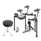 Kit Banco Saty + Bateria Eletônica Nitro Max Alesis 8 peças