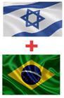 Kit Bandeira De Israel + Bandeira Do Brasil (0,60 X 0,90 Cm)