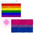 KIT - Bandeira Gay + Bandeira Bissexual - BT21