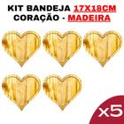 Kit Bandeja De Madeira - Modelo Coração M -Decoração-Rústica-Design-Elegante-Sustentável