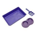 Kit Bandeja Higiênica Four Plastic para Gatos Lilás