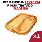 Kit Bandeja Madeira Kit Tamanho Nº6 Cozinha Madeira Maciça