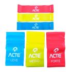 Kit Bands 3 Faixas Bands + 3 Mini Bands TPE T270-A, Acte Sports