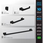 Kit Banheiro 4 Peças Inox Preto Fosco - Kromus Kitrt4b