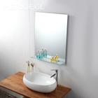 Kit Banheiro Espelho 40x50 Cm + Prateleira C/ Kit Instalação